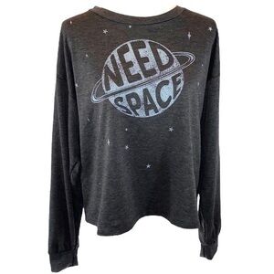 ⏰Circle X sz L gray long sleeve graphic sweatshirt